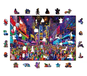 WOODEN CITY Dřevěné puzzle Silvestr 2v1 / 505 dílků / EKO / od 14 let