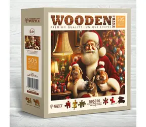 WOODEN CITY Dřevěné puzzle Santovy králíčci / 505 dílků / od 14 let