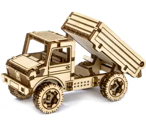 WOODEN CITY 3D Dřevěné puzzle Superfast Nákladní auto / 68 dílků / od 8 let