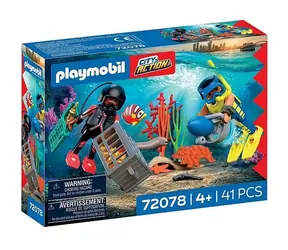 Playmobil® Action Heores 72078 Policejní potápěč s pokladem / Počet dílků: 41 / od 4 let