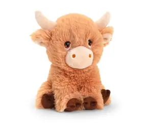 Keel Toys SE1777 Keeleco Kráva vysokohorská - ekoplyšová hračka 18 cm
