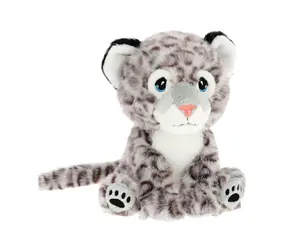 Keel Toys SE3745 Keeleco Levhart sněžný - ekoplyšová hračka 14 cm
