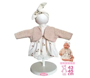 Llorens M844-010 obleček pro panenku miminko NEW BORN velikosti 43-45 cm