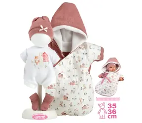 Llorens M636-50 obleček pro panenku miminko NEW BORN velikosti 35-36 cm s doplňky