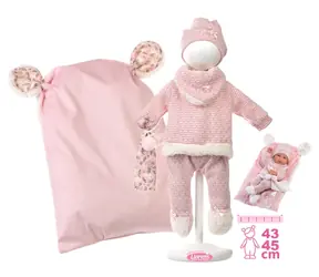 Llorens M738-60 obleček pro panenku miminko NEW BORN velikosti 40-42 cm s doplňky