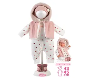 Llorens M844-40 obleček pro panenku miminko NEW BORN velikosti 43-45 cm