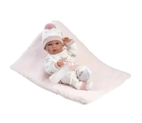 Llorens 63510 NEW BORN HOLČIČKA - realistická panenka miminko s celovinylovým tělem - 35 cm
