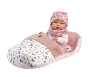 Llorens 73826 NEW BORN HOLČIČKA - realistická panenka miminko s celovinylovým tělem - 40 cm