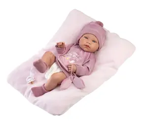 Llorens 84346 NEW BORN HOLČIČKA - realistická panenka miminko s celovinylovým tělem - 43 cm