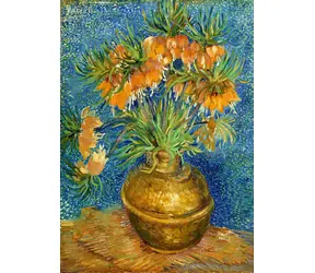 ENJOY Puzzle Vincent Van Gogh: Řebčíky v měděné váze / 1000 dílků / od 14 let