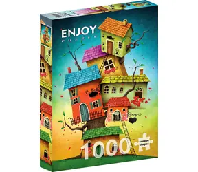 ENJOY Puzzle Pohádkové domky / 1000 dílků / od 14 let