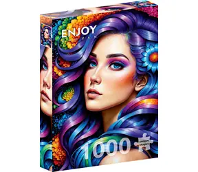 ENJOY Puzzle Duhové květiny / 1000 dílků / od 14 let