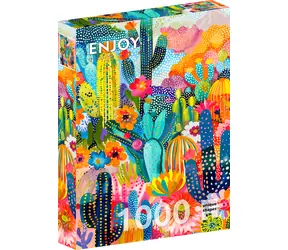 ENJOY Puzzle Svět kaktusů / 1000 dílků / od 14 let
