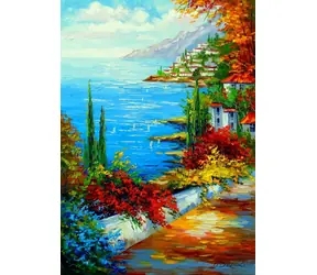 ENJOY Puzzle Městečko u moře / 1000 dílků / od 14 let