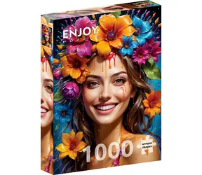 ENJOY Puzzle Květinová dívka / 1000 dílků / od 14 let