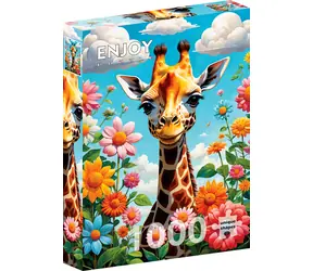 ENJOY Puzzle Roztomilá žirafka / 1000 dílků / od 14 let