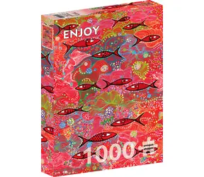 ENJOY Puzzle Hluboká červená / 1000 dílků / od 14 let
