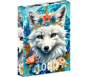 ENJOY Puzzle Rozkvetlá sněžná liška / 1000 dílků / od 14 let