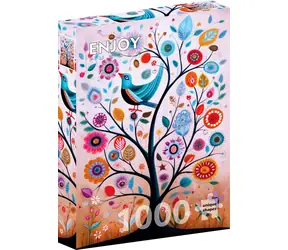 ENJOY Puzzle Kéž modrý pták štěstí přiletí na tvůj strom / 1000 dílků / od 14 let