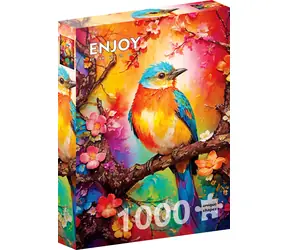 ENJOY Puzzle Barevný ptáček / 1000 dílků / od 14 let