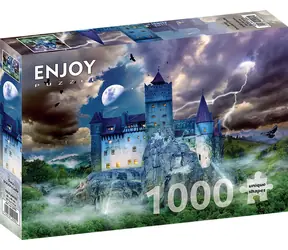 ENJOY Puzzle Strašidelná noc na Drákulově hradě / 1000 dílků / od 14 let