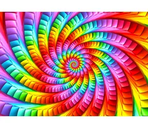 ENJOY Puzzle Duhová psychedelická spirála / 1000 dílků / od 14 let