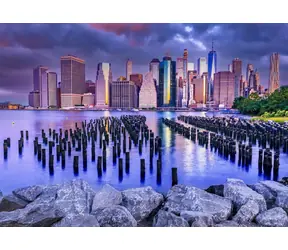 ENJOY Puzzle Zatažená obloha nad Manhattanem, New York / 1000 dílků / od 14 let