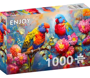 ENJOY Puzzle Tropičtí společníci / 1000 dílků / od 14 let