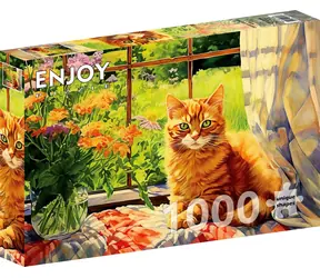 ENJOY Puzzle Kočička z venkovské kuchyně / 1000 dílků / od 14 let