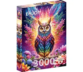 ENJOY Puzzle Neonová sova / 3000 dílků / od 14 let