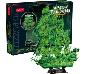 CubicFun Puzzle 3D Plachetnice Bludný Holanďan (svítící ve tmě) / 360 dílků / od 8 let