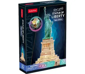CubicFun Svítící 3D puzzle Noční edice: Socha Svobody / 79 dílků / od 8 let