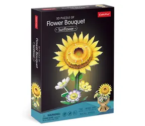 CubicFun 3D puzzle Kytice slunečnice / 102 dílků / od 8 let