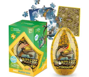 CubicFun Oboustranné puzzle ve vejci National Geographic: Pterosaur / 63 dílků / od 6 let