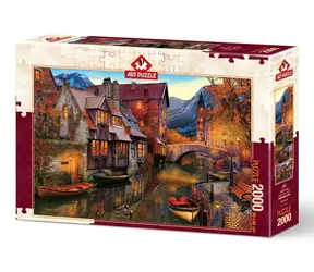 ART PUZZLE 5476 Puzzle Domy u vodního kanálu / 2000 dílků / od 15 let