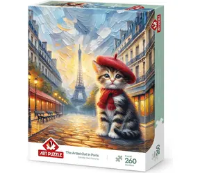 ART PUZZLE 40270 Puzzle Kočičí umělec v Paříži / 260 dílků / od 8 let