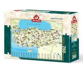 ART PUZZLE 4288 Puzzle Turecko: Kulturní mapa / 260 dílků / od 8 let