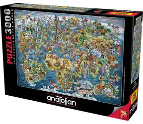 ANATOLIAN Puzzle Úžasná mapa světa / 3000 dílků / od 14 let