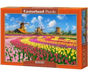 Castorland 105540-2 Puzzle Holandské mlýny mezi tulipány / 1000 dílků / od 9 let