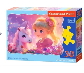 Castorland 03853 Puzzle Princezna s jednorožcem / 30 dílků / od 4 let