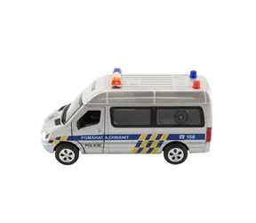 RAPPA Auto policie kovové 15cm na baterie se světlem se zvukem / 6ks v boxu