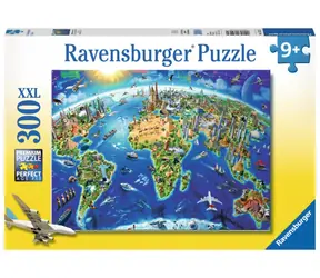 Ravensburger Puzzle Mapa světových památek XXL / 300 dílků / od 9 let