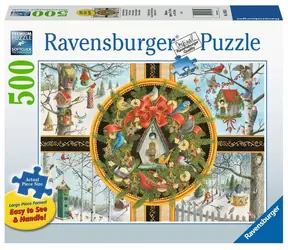 Ravensburger Puzzle Vánoční zpěvné ptactvo XXL / 500 dílků / od 12 let