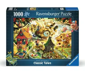 Ravensburger Puzzle Pozor, prasátka! (Tři malá prasátka) / 1000 dílků / od 14 let