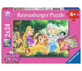 Ravensburger Puzzle Disney princezny a jejich mazlíčci / 2x24 dílků / od 4 let