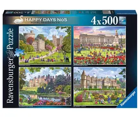 Ravensburger Puzzle Královské rezidence, Velká Británie / 4x500 dílků / od 12 let