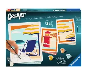 Ravensburger CreArt Gallery Wall Set – Na pláži – malování podle čísel / od 12 let