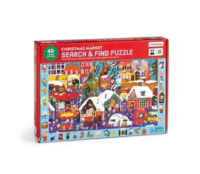 Mudpuppy Puzzle Hledej a najdi Vánoční trh / 64 dílků / od 4 let