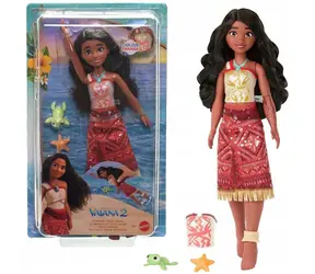 MATTEL Panenka Disney Vaiana 2 Plovoucí Tautai JFF09 / 2 doplňky / měnící se barva / od 3 let