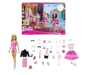 MATTEL Adventní kalendář Barbie JFL63 2026 / 24 překvapení / panenka a doplňky / od 3 let